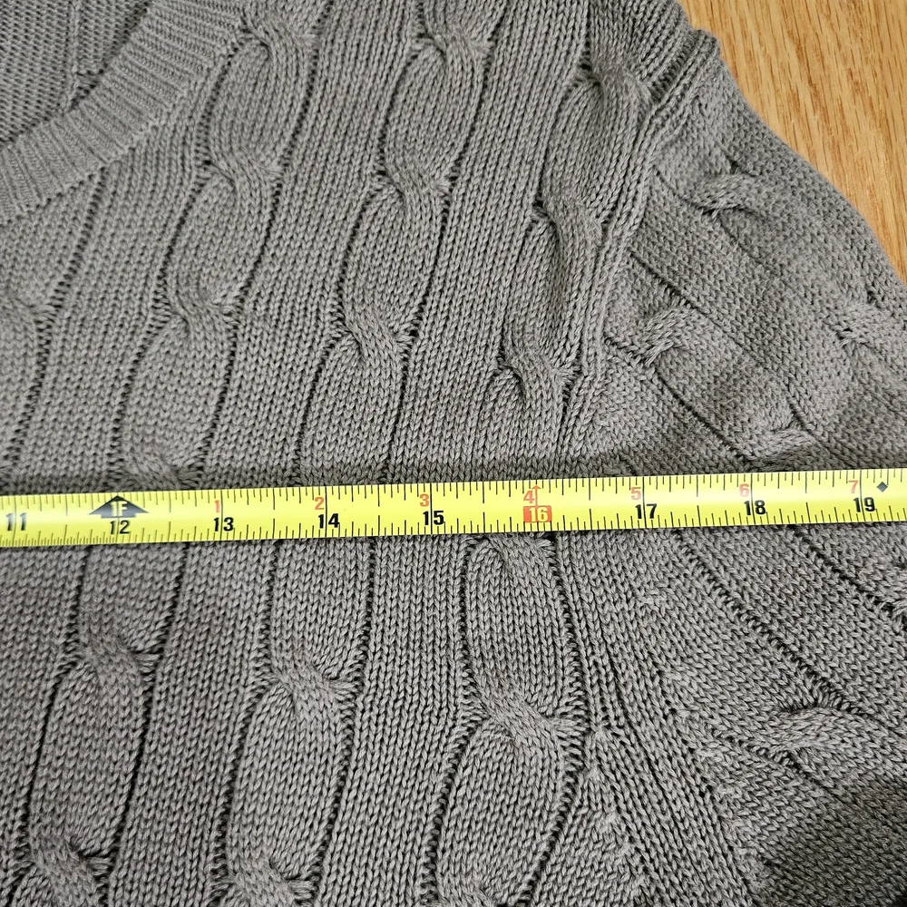 Vtg Banana Republic Mens 80% Pima Cotton/20% Wool Taupe Gray Sweater, Tall XL